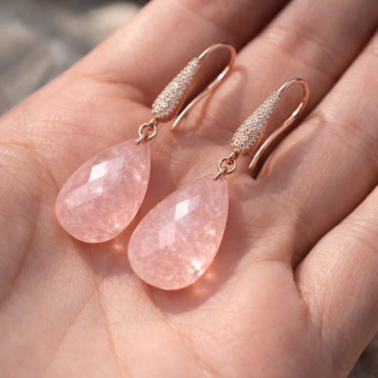 Ķiršu kvarca piliena auskari